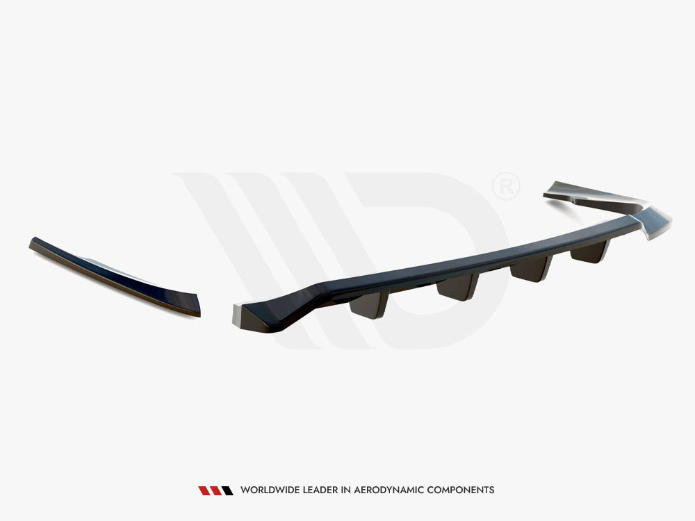 Maxton Design Central Rear Diffuser (Vertical Bars) for Volvo C70 Mk1 (VO-C70-1-RSD1G+RD1G) - 7