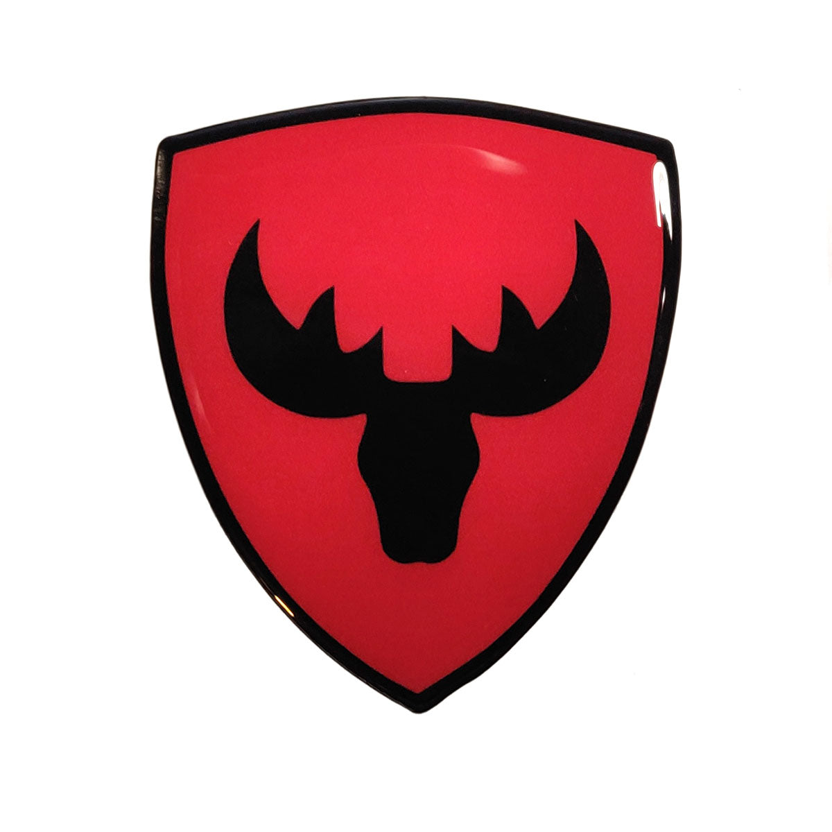 Moose Head Shield 3D Polydome Decal