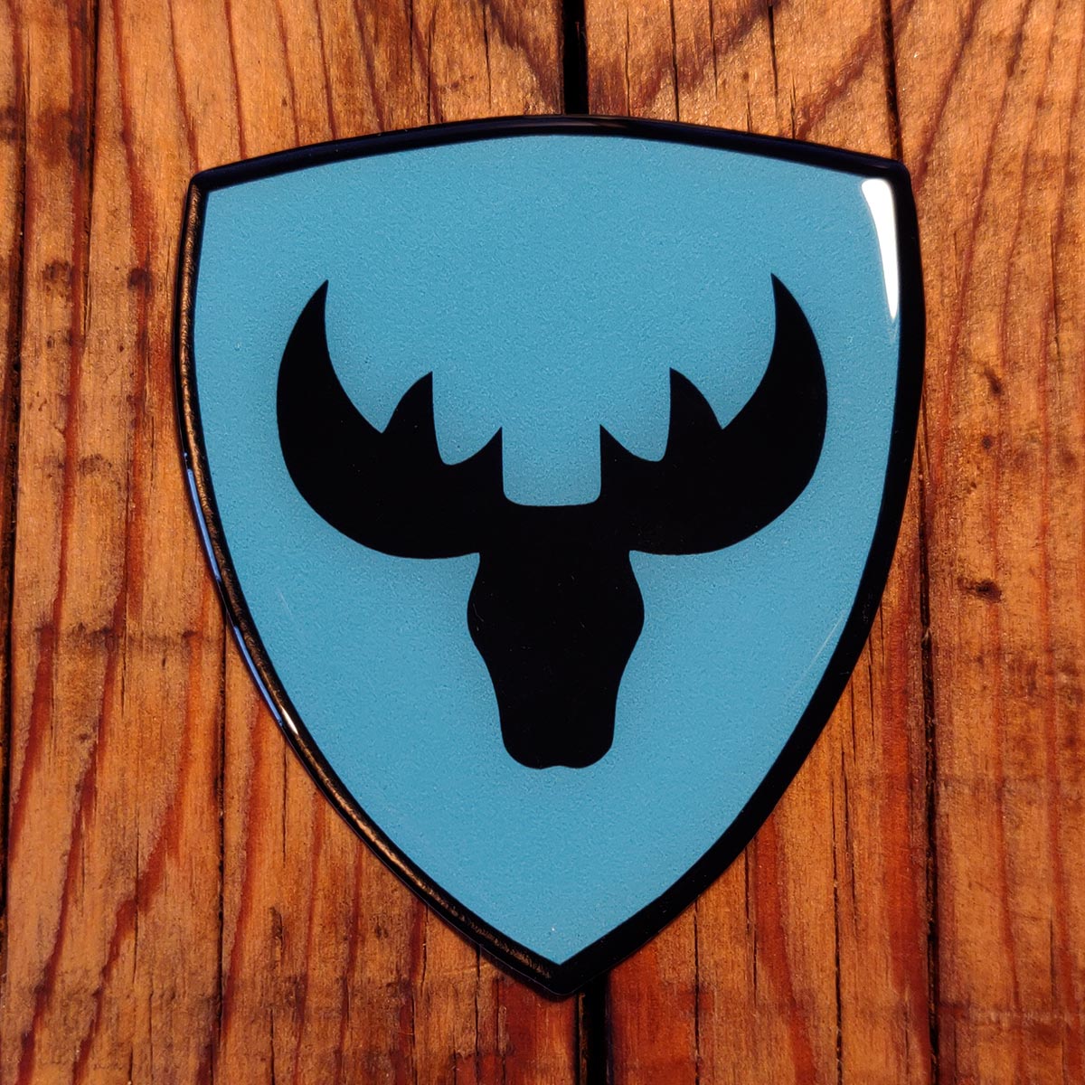 Moose Head Shield 3D Polydome Decal