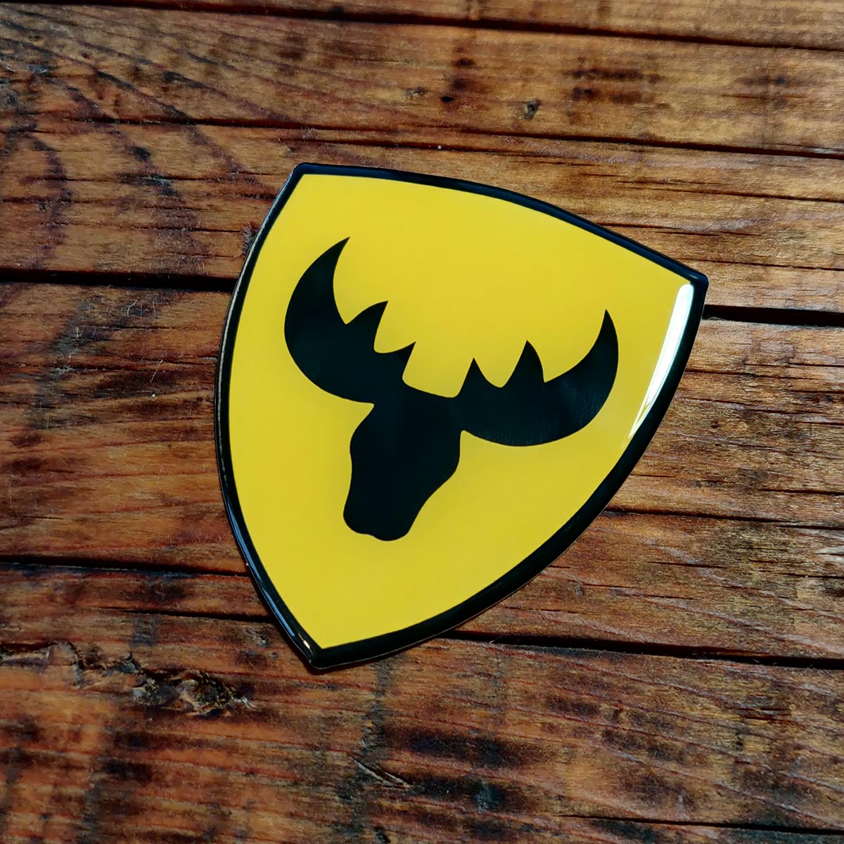 Moose Head Shield 3D Polydome Decal