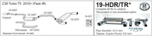 Jetex 19-HDR / 19-HDTR Cat Back Exhaust System for Volvo C30 Facelift T5 - 2