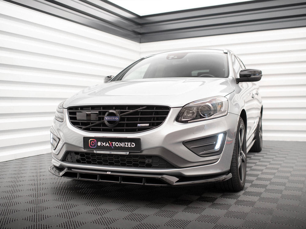 Maxton Design Front Splitter for Volvo XC60 Mk1 Facelift R-Design (VO-XC60-1F-RDESIGN-FD1G+FD1RG) - 2
