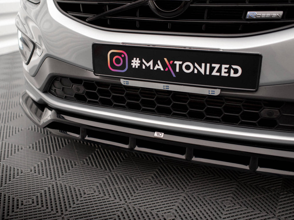 Maxton Design Front Splitter for Volvo XC60 Mk1 Facelift R-Design (VO-XC60-1F-RDESIGN-FD1G+FD1RG) - 4