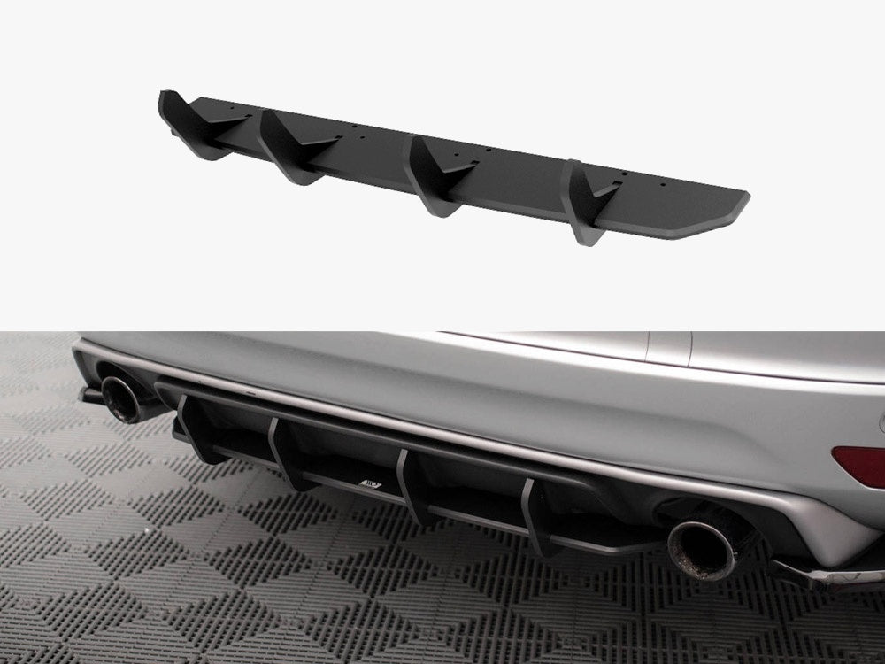 Maxton Design Street Pro Rear Diffuser for Volvo XC60 Mk1 Facelift R-Design (VOXC601FRDESIGNCNC-RS1B) - 1