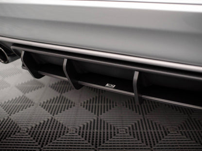 Maxton Design Street Pro Rear Diffuser for Volvo XC60 Mk1 Facelift R-Design (VOXC601FRDESIGNCNC-RS1B) - 5