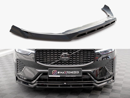 Maxton Design Front Splitter for Volvo XC60 Mk2 Facelift R-Design (VO-XC60-2F-RDESIGN-FD1G+FD1RG) - 1