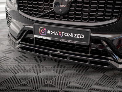 Maxton Design Front Splitter for Volvo XC60 Mk2 Facelift R-Design (VO-XC60-2F-RDESIGN-FD1G+FD1RG) - 4