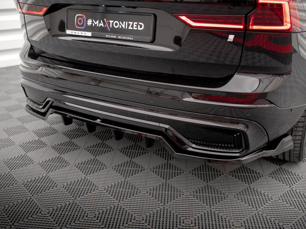 Maxton Design Rear Diffuser (Vertical Bars) for Volvo XC60 Mk2 Facelift R-Design (VO-XC60-2F-RDESIGN-RD1G+RD2G) - 3