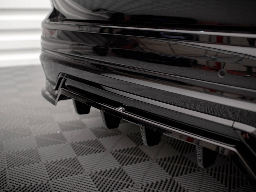 Maxton Design Rear Diffuser (Vertical Bars) for Volvo XC60 Mk2 Facelift R-Design (VO-XC60-2F-RDESIGN-RD1G+RD2G) - 4