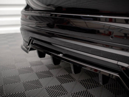 Maxton Design Rear Diffuser (Vertical Bars) for Volvo XC60 Mk2 Facelift R-Design (VO-XC60-2F-RDESIGN-RD1G+RD2G) - 4