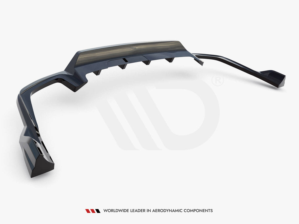 Maxton Design Rear Diffuser (Vertical Bars) for Volvo XC60 Mk2 Facelift R-Design (VO-XC60-2F-RDESIGN-RD1G+RD2G) - 7