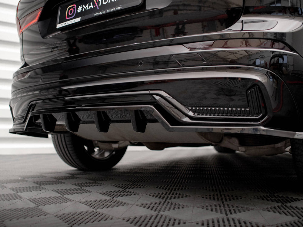 Maxton Design Rear Diffuser (Vertical Bars) for Volvo XC60 Mk2 Facelift R-Design (VO-XC60-2F-RDESIGN-RD1G+RD2G) - 5