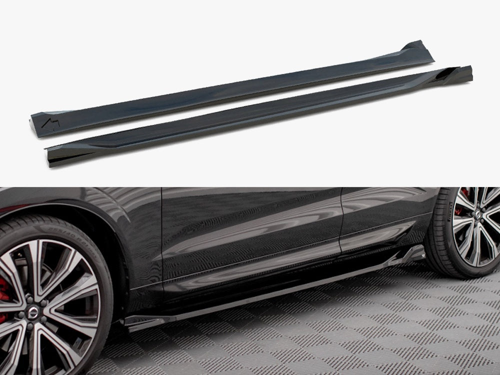 Maxton Design Side Skirts for Volvo XC60 Mk2 Facelift R-Design (VO-XC60-2F-RDESIGN-SD1G) - 1