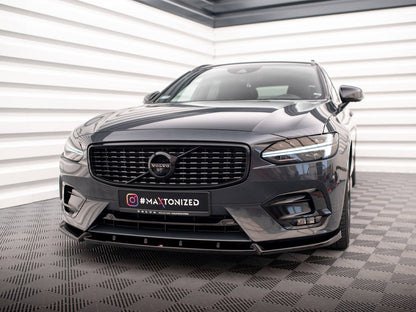 Maxton Design Front Splitter for Volvo V90 / S90 R-Design (VO-V90-2-RDESIGN-FD1G) - 2