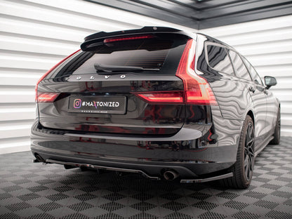 Maxton Design Rear Diffuser V2 (Vertical Bars) for Volvo V90 / S90 (VO-V90-2-RD2G+RD1G) - 2