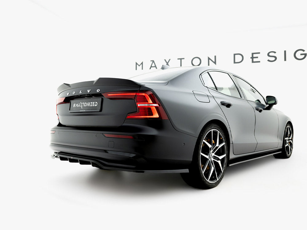 Maxton Design Rear Diffuser (Vertical Bars) for Volvo S60 / V60 Mk3 R-Design Facelift (VO-S60-3F-RDESIGN-RD1G+RD2G) - 2