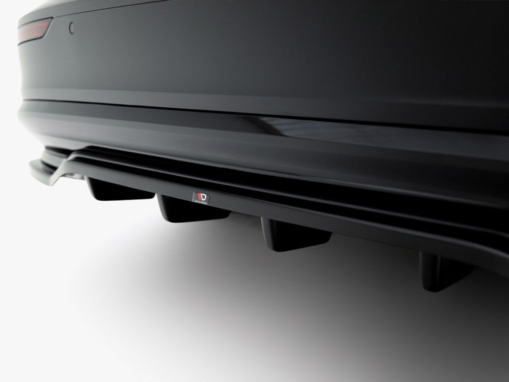 Maxton Design Rear Diffuser (Vertical Bars) for Volvo S60 / V60 Mk3 R-Design Facelift (VO-S60-3F-RDESIGN-RD1G+RD2G) - 4