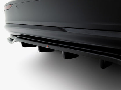 Maxton Design Rear Diffuser (Vertical Bars) for Volvo S60 / V60 Mk3 R-Design Facelift (VO-S60-3F-RDESIGN-RD1G+RD2G) - 4