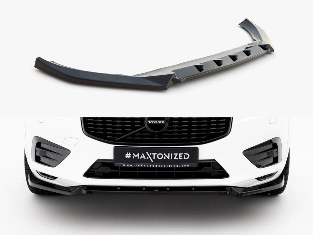 Maxton Design Front Splitter V2 for Volvo XC60 Mk2 R-Design (VO-XC60-2-RDESIGN-FD2G) - 1