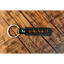 5 Cylinder Gasket Leather Key Ring – Hand-Finished Dark Brown
