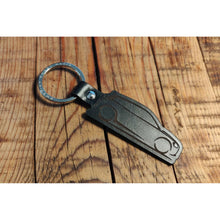 Volvo C30 Silhouette Leather Key Ring – Hand-Finished Dark Brown