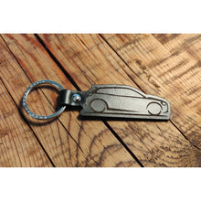 Volvo C30 Silhouette Leather Key Ring – Hand-Finished Dark Brown