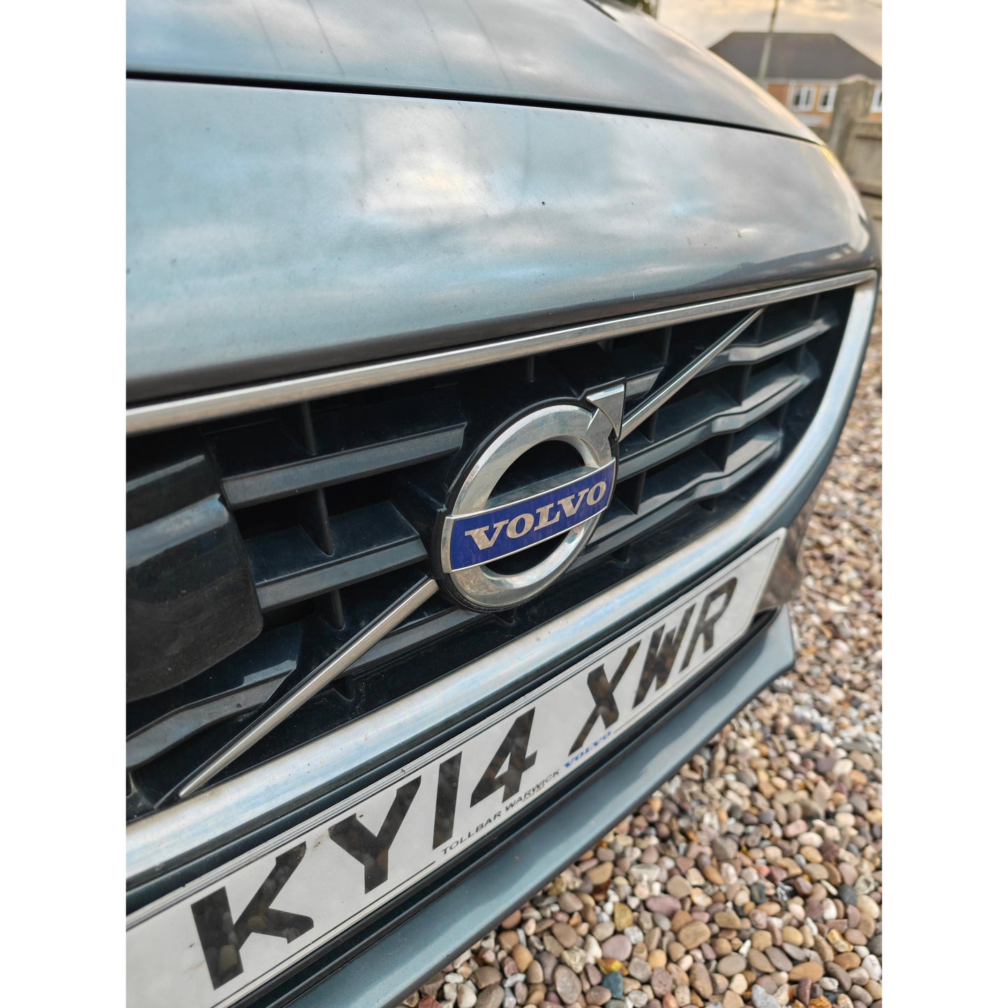 Genuine Volvo Front Grille Emblem – Blue & Chrome OEM Badge 11.5cm