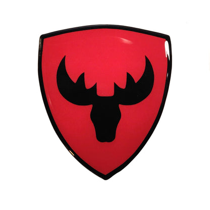 Moose Head Shield 3D Polydome Decal