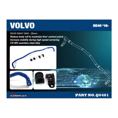 Hardrace Rear Anti Roll Bar 28mm – Volvo XC40 FWD 2018+