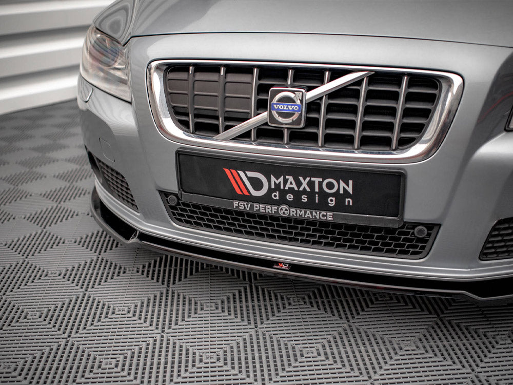 Volvo V70 Mk3 (2007–2013) Front Splitter V.2 Gloss Black – Maxton Design