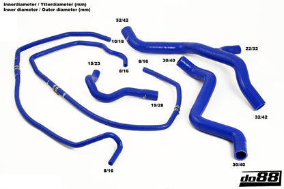 DO88 Silicone Coolant Hose Kit (Manual) for Volvo S40 Mk2 / V50 / C30 / C70 Mk2 (KIT38) - 4