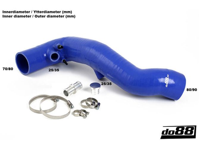DO88 Silicone Air Filter to Turbo Inlet Hose for Volvo S60 Mk1 / V70 Mk2 / XC70 Mk1 / S80 Mk1 / XC90 Mk1 (KIT73) - 1