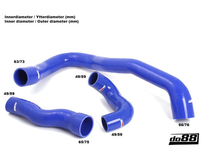 DO88 Silicone Turbo Pressure Hose Kit for Volvo S60 Mk2 / V60 Mk1 / V70 Mk3 / XC60 Mk1 / S80 Mk2 (KIT154) - 2