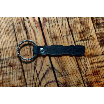 Volvo XC40 Leather Key Ring – Hand-Finished Dark Brown