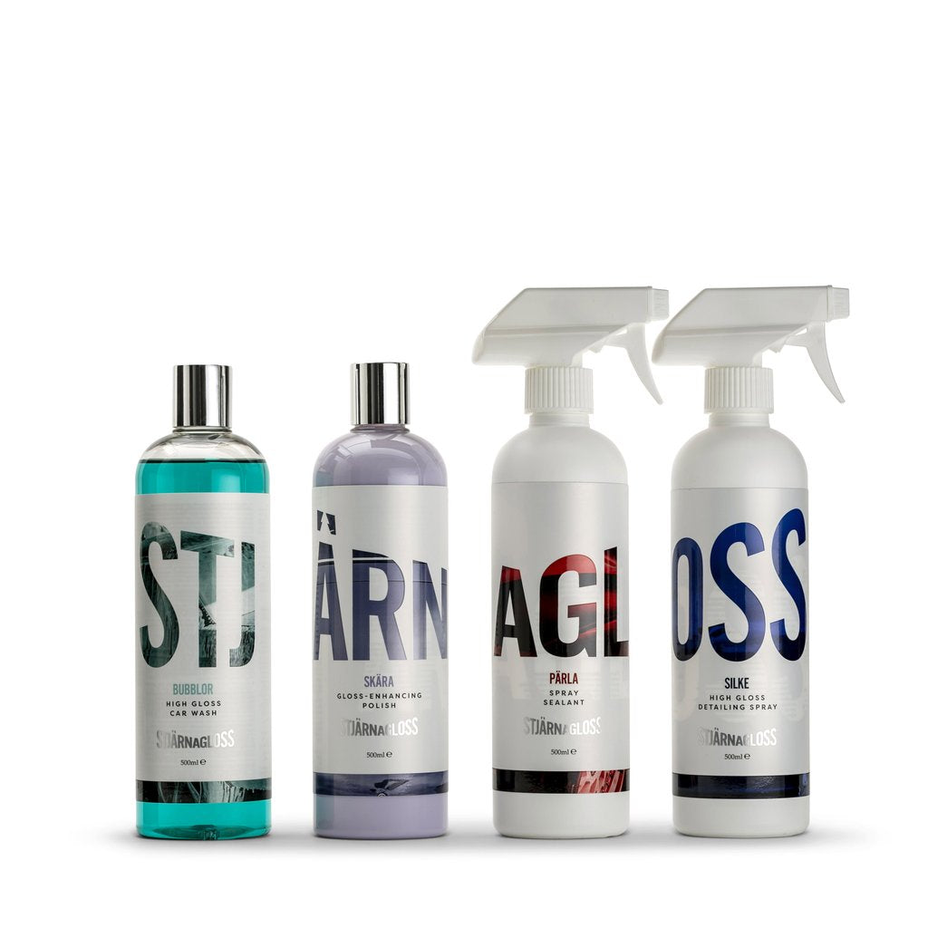 Stjärnagloss Core Four Kit - Shampoo, Polish, Sealant and Detailing Spray